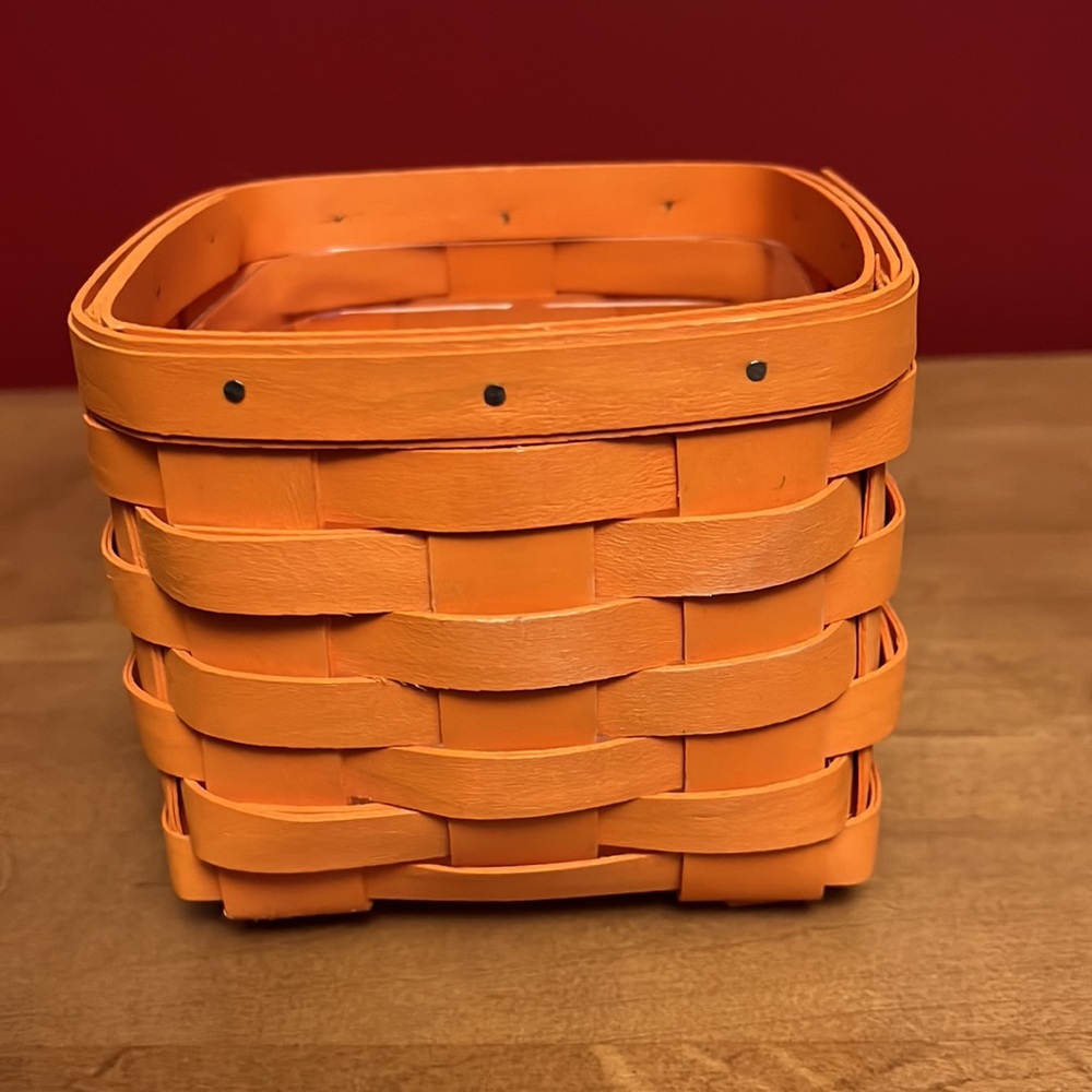 Longaberger Orange Summer Brights Teaspoon Basket - Picture 2 of 7